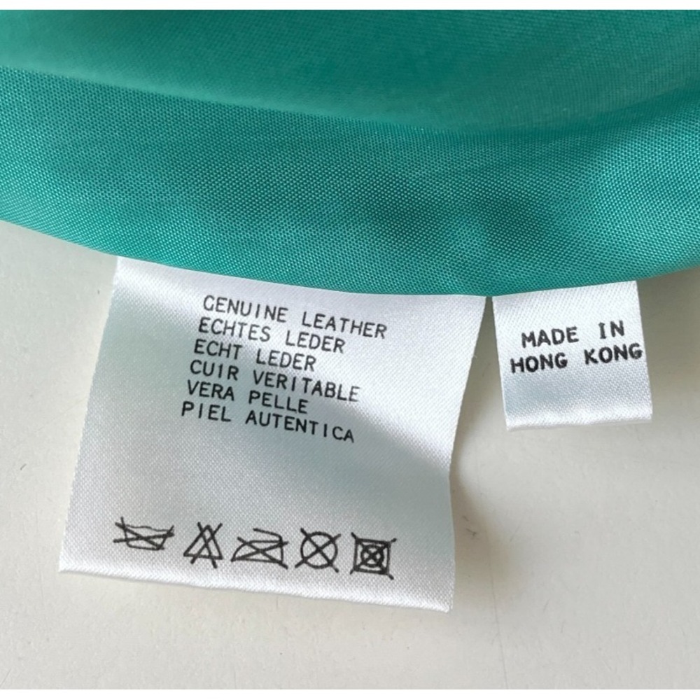 Giorgio Mobiani Vintage Emerald Green Suede Leather Pencil Skirt Woven Detail 8 - Picture 5 of 11